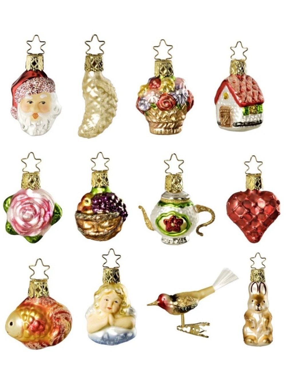 Inge-Glas of Germany Bridal Collection Old World Christmas Ornaments Glass